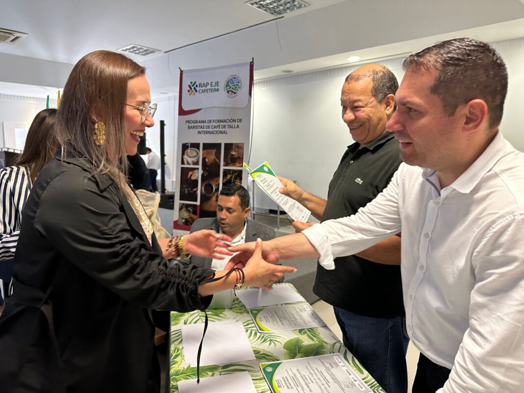 Certificación internacional para 128 baristas del Eje Cafetero