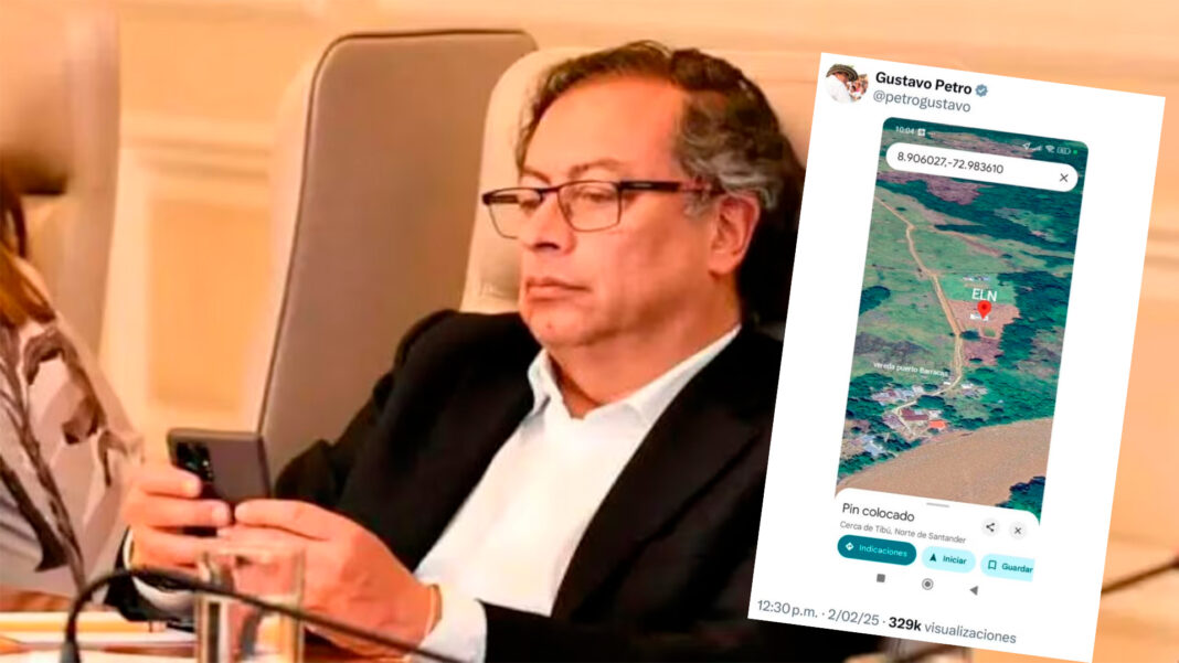 Tormenta por polémico trino de Petro sobre aparente ubicación del ELN en el Catatumbo