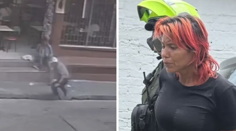 Capturan a la mujer que empujó a adulto mayor en Armenia