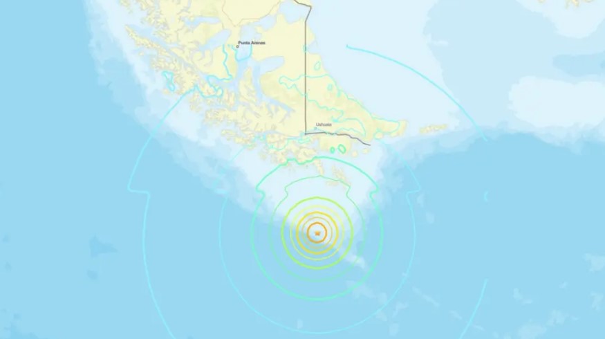 Terremoto de 7.5 en el sur de Argentina, emiten alerta de tsunami