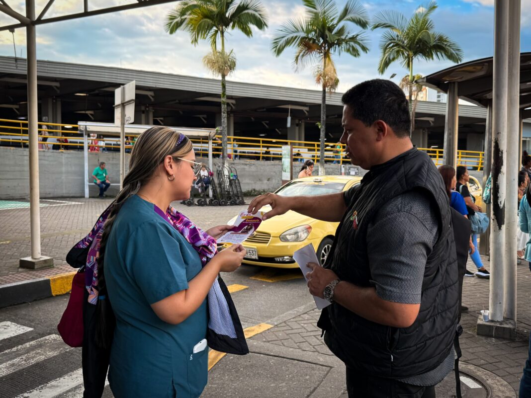 Pereira dice NO a la violencia contra las mujeres desde la Terminal